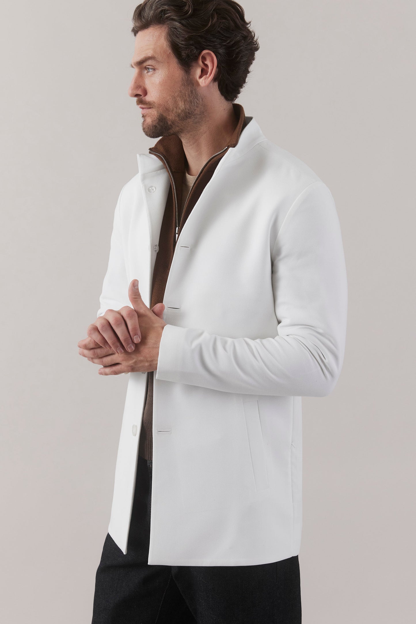 Modern Nehru Consult Lab Coat