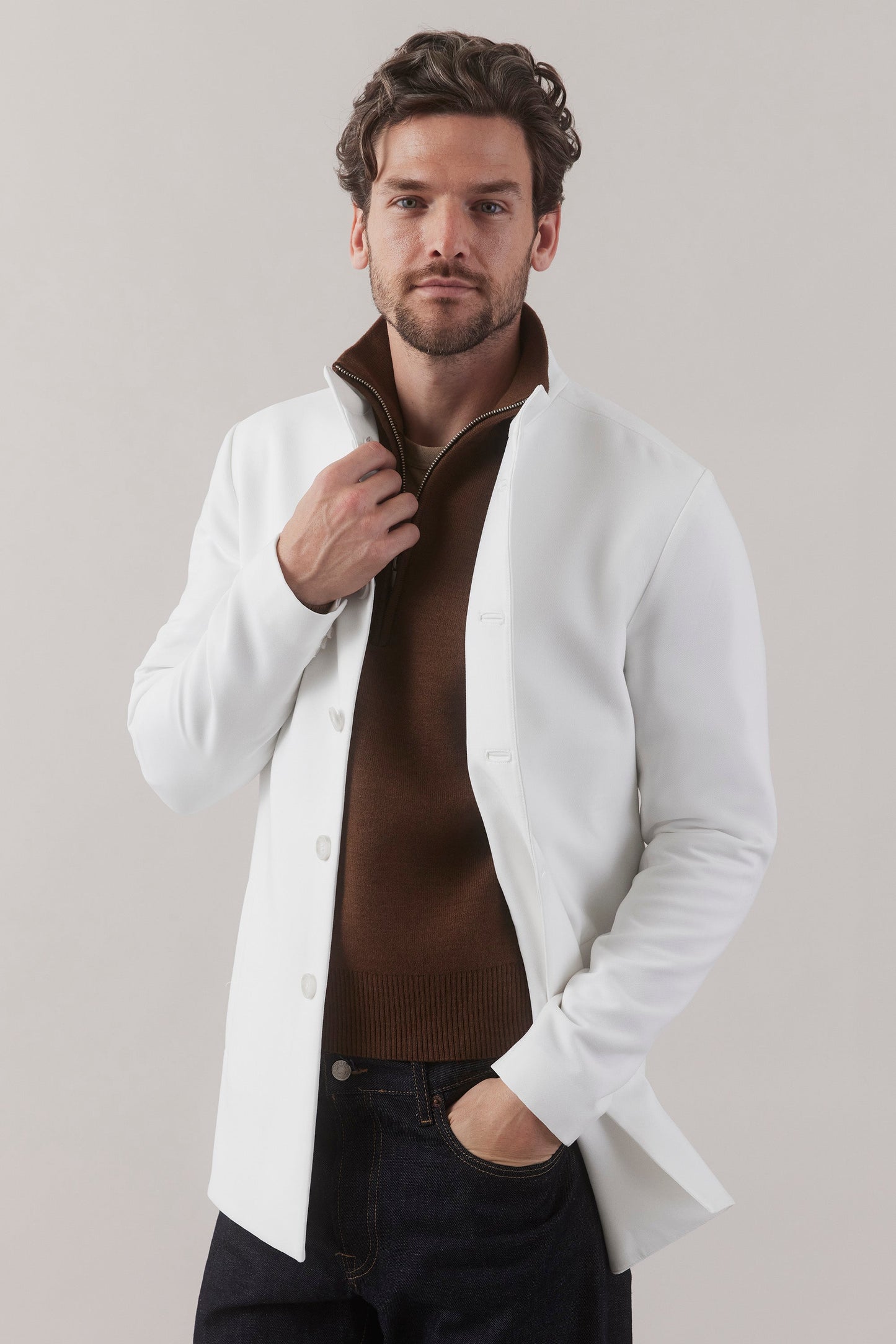 Modern Nehru Consult Lab Coat