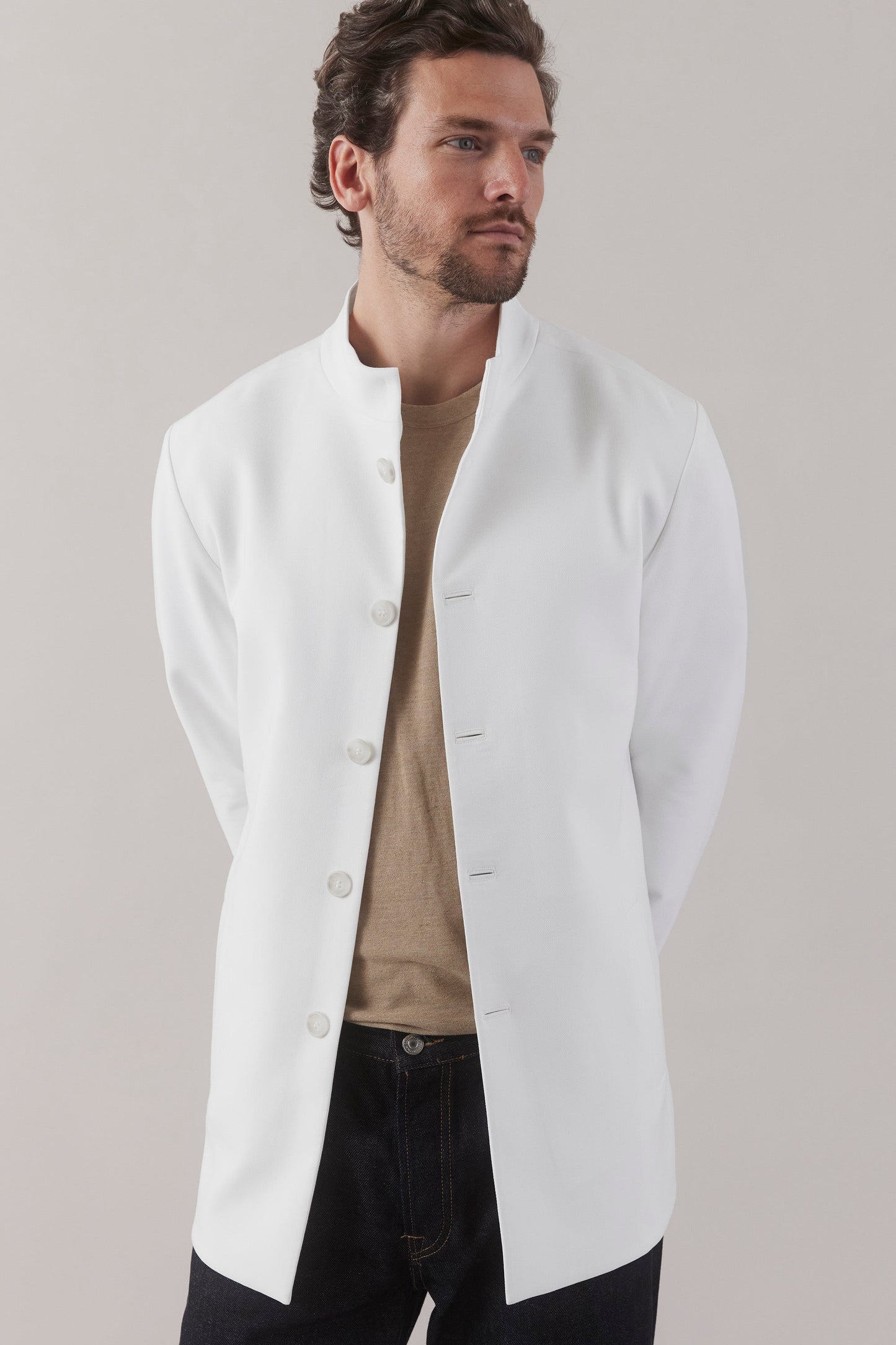 Modern Nehru Consult Lab Coat