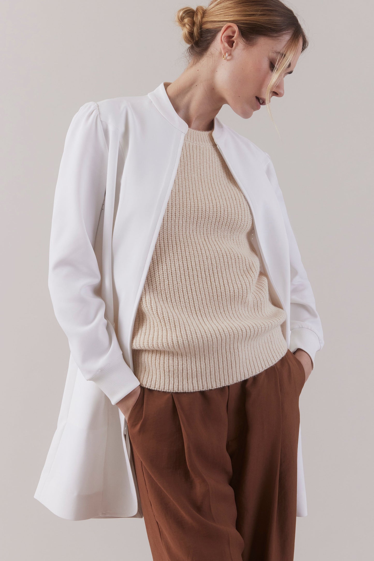 Femme Clinical Jacket- White