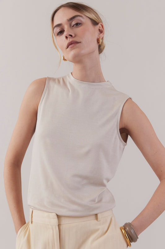 Funnel Neck Tank - Oyster