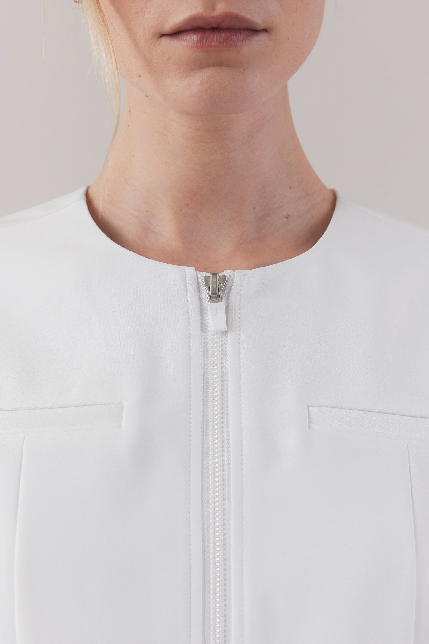 Jewel Clinical Jacket - White