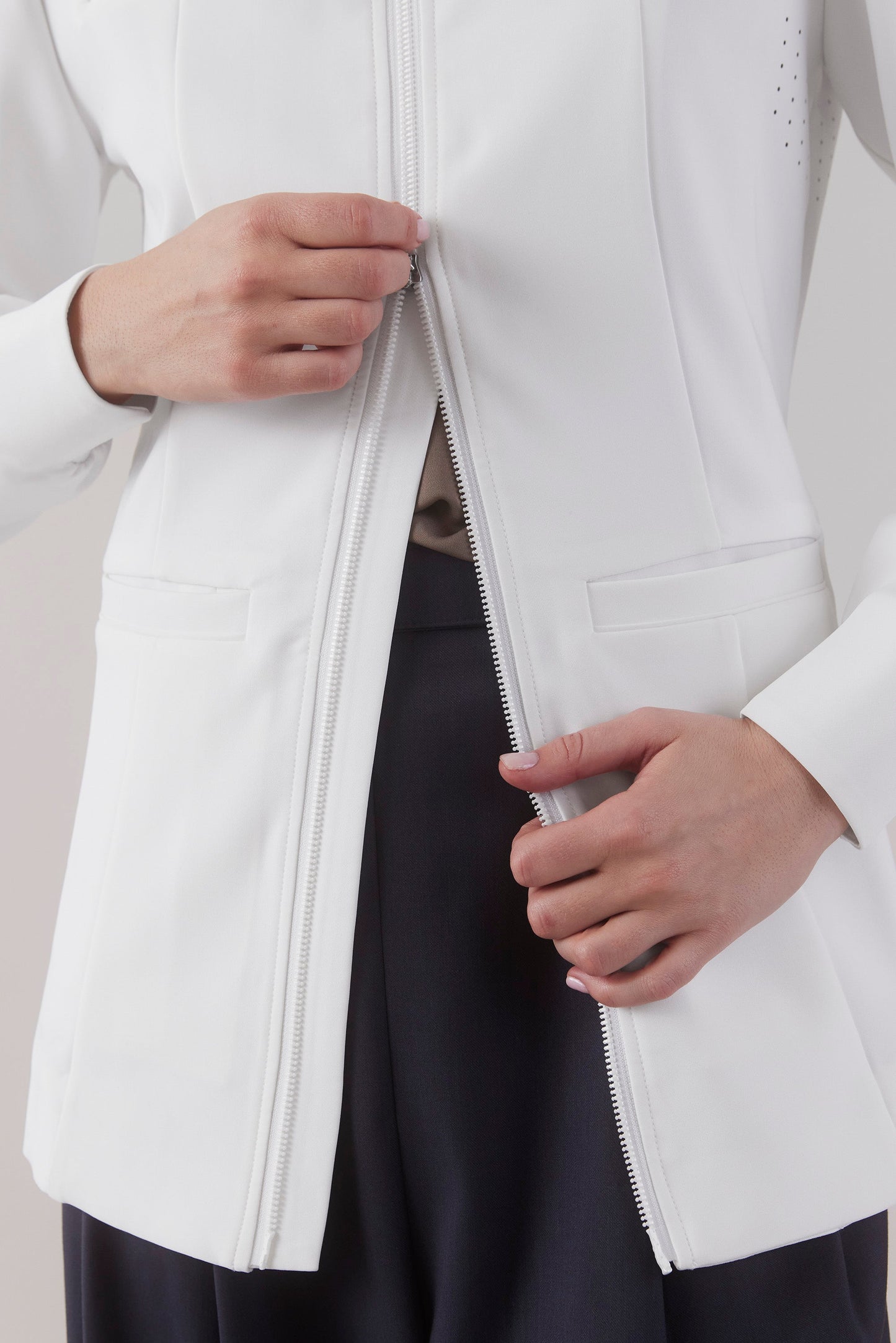 Jewel Clinical Jacket - White