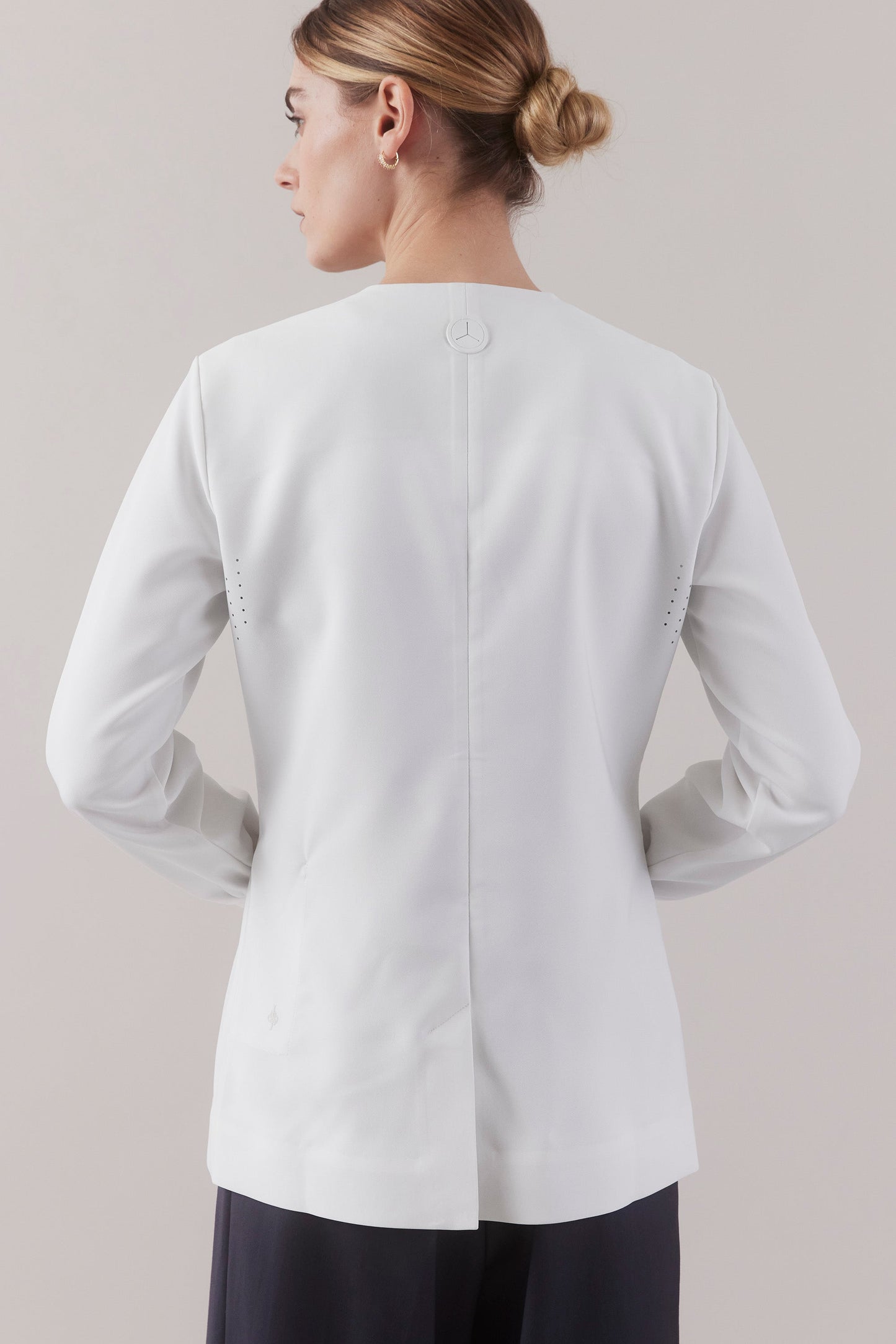 Jewel Clinical Jacket - White